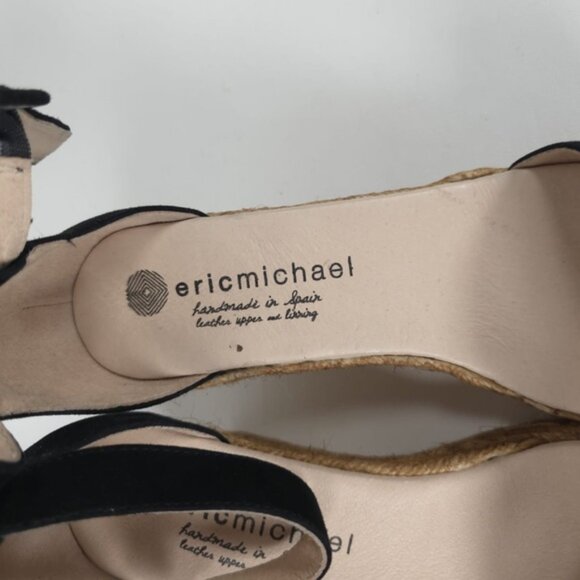 NWOB Eric Michael Spain Made 🇪🇸 LEATHER UPPER/LINING Milan Wedge Sandals 40 - Picture 13 of 15